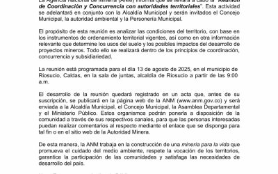 Reunión entre la Alcaldía Municipal y la Agencia Nacional de Minería